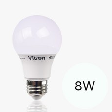 LED A60 벌브 8W 화이트 주광색 볼전구 조명 램프 인테리어 3개 1세트