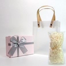 제로리빙 선물 포장 박스 + 쇼핑백, 1개, 핑크