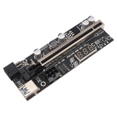 Tishric Ver 12x/010 온도 라이저 6pin PCI-E PCIE PCI Express Card GPU 1X X16 USB 채굴 케이블 디지털 비디오 자동차, 01 Black