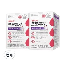 [종근당건강] 프로메가 오메가3트리플 6박스(6개월분) 기억력개선+혈행건강+눈건조, 상세 설명 참조, 6개, 상세 설명 참조, 60정