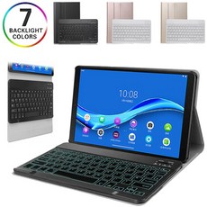 레노버 탭 M10 용 무선 키보드 FHD Plus TB X606F TB X606X 10.3 인치 2020 케이스 백라이트 블루투스 키보드 가죽 커버|테블릿 & 전자책 케이스|, 1개, 단일