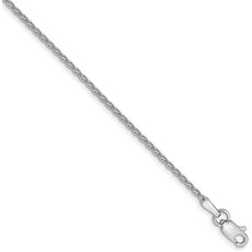 Roy Rose Jewelry 로이 로즈 쥬얼리 14K 화이트 골드 1.5mm의 파리 밀 체인 구두 팔찌 ~ 길이 10 ''인치