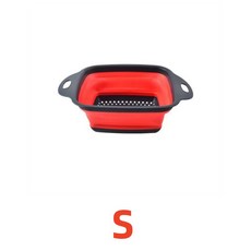 호환 접이식 채반 과일 세척 바구니 소쿠리 식기 배수기 실리콘 주방 가제트, 09 Bred s, 1개