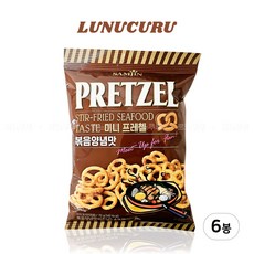 삼진 미니프레첼 볶음양념맛 맥주안주 인기간식, 70g, 6개