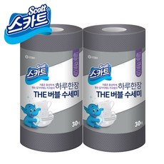 스카트 THE 버블수세미 하루한장 그레이 30매x2개, 2롤, 30매