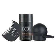 Toppik 頂豐 增髮纖維入門組，深棕色微纖維髮絲, 深棕 DARK BROWN, 1組