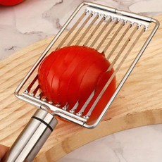 야채슬라이서 마늘다지기 전동슬라이서 스테인레스 스틸 토마토 런천 고기 슬라이서 꽃 모양 계란 과일 주방 도구 액세서리 1PC, A, 1개