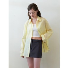 basic loose logo shirts - yellow