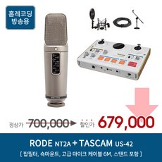 RODE NT2A TASCAM US 42 홈레코딩 패키지, RODE NT2A / TASCAM US 42