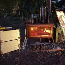 CAMP SWAMP 휴대용 캠핑 화목 난로세트 (가방 연통 포함), 화로대 본체 ( 일자연통*6+전용가방*1 포함)
