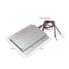 77x62x6mm 220V PTC 발열체 6080100120150C 알루미늄 커버 온도 조절 공기 전기 히터 요소 핸드 드라이어용, 4.220V 120C