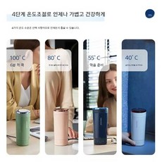 전기보온병 휴대용 스테인레스물통 여행용, 1개, 떨어지는 체리 파우더 MR6060