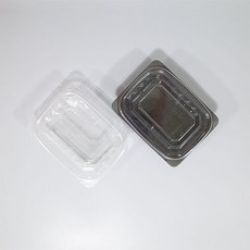 맘앤팩 일회용 포장 배달 사각 반찬용기 100개, BU-002, 투명
