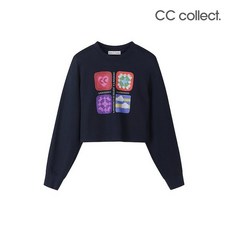 (백화점 상품) CC콜렉트 [CC콜렉트] [CC X KAKE키코KU] 스퀘어 핸드뜨개 크롭 티셔츠 DN_C234PSM202 3153536