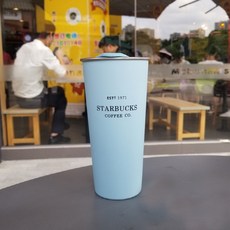 스타벅스 스탠리 빨대텀블러, 400ml, 스카이블루