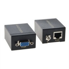 [해외] 1 쌍 수신기 송신기 VGA TO RJ45 EXTENDER 리피터 CAT5E6 최 60 M VGA UTP FOR PC 노트북 컴퓨터 프로젝터, 상세내용표시