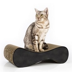 [에이치플러스몰] 고양이 스크래처 곡선 쇼파형 고급 골판지 양면형, 상세 설명 참조