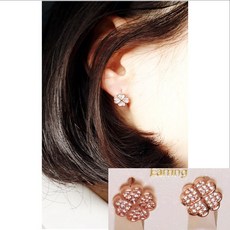 14k네잎클로버귀걸이