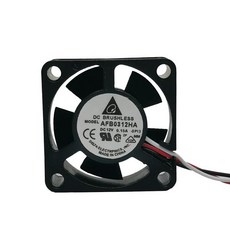 델타 렉트로닉스 AFB0312HA 7G82 DC 12V 0.15A 30x30x10mm 3 와이어 선풍기, [01] 2 lines, 1개