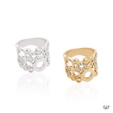 [rbks]럭셔리 레아 고급 라운드 큐빅 패션 볼드 드롭 반지/14KGP반지/OR도금반지/포인트반지/하객주얼리/연말반지/파티반지/고급주얼리/골드반지/실버반지/반지선물