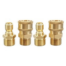ZCD 2pairs 구리 릴리스 커플러 3/8 "압력 와셔 가든 건 급수 도구