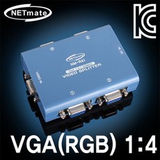 NETmate 영상 확장 VGA RGB 1:4 모니터 분배기, 본상품선택, 1개