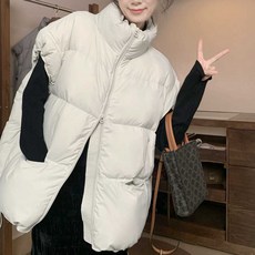 반팔패딩조끼 오리털 다운구스 김장 기모 간호사 미용실 바람막이