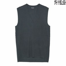 SIEG 민트 브이넥 니트 울혼방 베스트 PWUCH8006