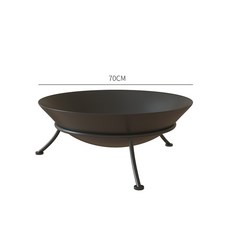 불멍 스토브 숯불 파이어 미니 간편 펜션 야외 캠핑, 흑색방화페인트:지름70cm, 1개