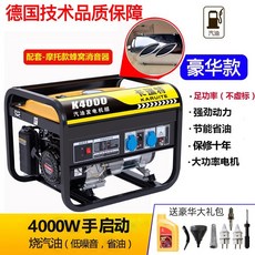 무소음 3.5KW 발전기 소형발전기 여행 인버터 220V 야외 캠핑용 듀얼스타트, 2. 4000W핸드스타트+휘발유 220V럭셔리, 4000W핸드스타트+휘발유220V(럭셔리모델)
