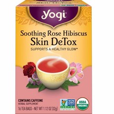 Yogi Tea 스킨디톡스 차 Soothing Rose Hibiscus Skin DeTox 16개입x6팩