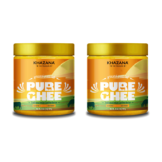 [해외]Khazana Pure Grass Fed Ghee 기 버터, 2병, 454g