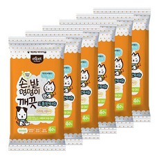고양이 에티펫 x6 40매 손발엉덩이깨끗, 1개, 1개