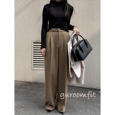 언더스탠딩 23 투턱 와이드핏 겨울 기모 조셉 팬츠
