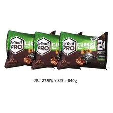 오리온 닥터유 프로 단백질바 크런치, 840g, 2개