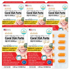 코랄 이가 포르테 골드 60정x5통 치아 코랄 칼슘 프로폴리스 식물스테롤 콜라겐, 90g, 5개