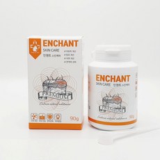반려동물 피부영양제 인챈트 스킨케어 대용량할인 90g 5박스 아토피 탈모 이취 만성습진 곰팡이 면역증진