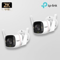 티피링크 Tapo C320WS (2개 SET) 400만화소 가정용 CCTV 홈캠 실외 방수 스마트 IP 카메라 CCTV