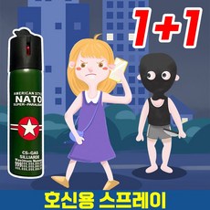 [빠른배송]1+1미니 호신용 스프레이 여성 호신용 후추 스프레이 자기보호 호신용품 휴대용 포장증정, 20ml, 2개
