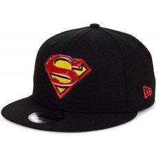 DC 코믹스 슈퍼맨 메탈 앤 스레드 9FIFTY Snapback Cap Black
