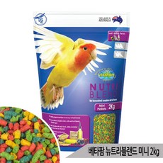 베타팜 뉴트리블렌드 미니 2kg 과일펠렛 잉꼬 새사료