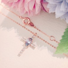 다이아십자가목걸이