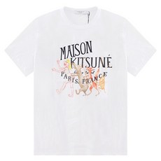 메종키츠네 [메종키츠네]22FW JM00165KJ0008 WH 올리 반팔 티셔츠