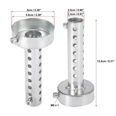 덕트 Motoforti OD 오토바이 배기 소음기 파이프 배플 머플러 소음기 범용 스테인리스 스틸 35mm 42mm 45mm 48mm 60mm, 2pcs 60mmx135mm 1