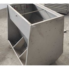 돼지 먹이통 스틸 염소 가축 먹이통 사료 목장 송아지 닭 돼지 여물통, 1개, 2. 단면 4구 10.8kg