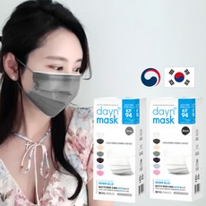 [KF94 블랙 그레이 개별포장 30매] 국산 특대형 덴탈형 컬러 빅사이즈 마스크 귀편한 숨쉬기좋은 성인 식약처 연예인 패션 데이앤핏 리뷰후기