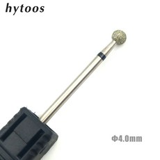 HYTOOS 2.3-5.0mm 볼 다이아몬드 네일 드릴 비트 큐티클 클린 매니큐어 커터 로터리 버 드릴 액세서리 네일 뷰티 도구 밀, D040D, D040D