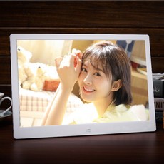 전자사진액자 LED 백라이트 HD 1280*800 풀 기능 디지털 포토 프레임 전자 앨범 사진 뮤직 비디오 15 인치, AU 플러그, WHITE