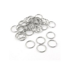 35 x 실버 메탈 23mm 외경 동그란 분체형 키링 열쇠고리, 상세페이지 참조