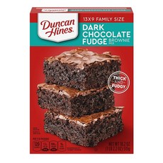 Duncan Hines Dark Chocolate Fudge Brownie Mix 다크 초코 퍼지 브라우니 믹스 515g, 1